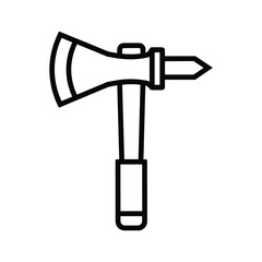 Firefighter Axe with Pick Outline Icon