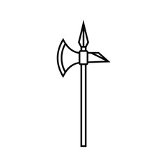 Halberd medieval polearm outline icon