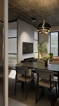 Studio apartment with an open kitchen area.