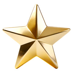 Obraz premium Gold Star Ornament – Isolated on transparent background. Christmas and New Year celebration.