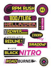 motorcycle and car sticker designs	
