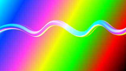Abstract colorful background with rainbow wave lines and curve motion pattern design illustration