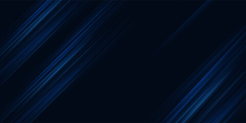 Abstract geometric curved lines technology on dark blue backgroung. High speed motion moving concept. Vector illustration