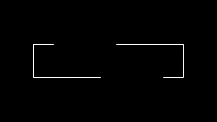 Abstract Geometric Design with Simple White Brackets on a Black Background