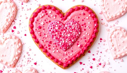 Cute Thornheart Cookie with Sparkles and Icing White