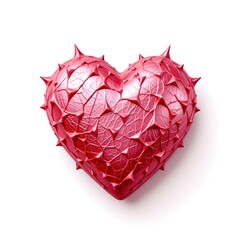 Elegant Heart with Pearls and Soft Shine White Background