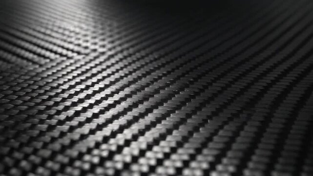 Wave carbon texture background seamless motion loop. 3D animation