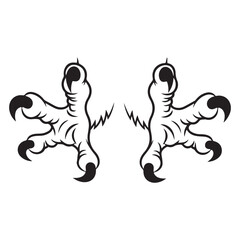 Bird claw footprints stylized vector graphic for nature and wildlife themes 