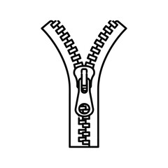 Unzipped Zipper Outline Icon
