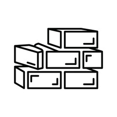 Stacked Bricks Outline Icon