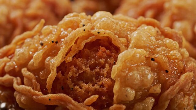 Macro view of a golden crispy syrupy traditional Indian sweet.