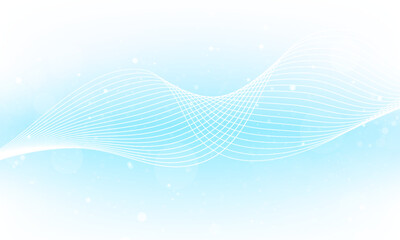 Abstract vector background with blue wavy lines. Blue wave background. Blue lines vector illustration. Curved wave. Abstract wave element for design.