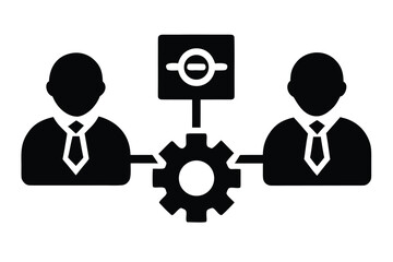 collaboration tools vector icon silhouette illustr