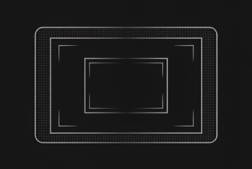 Geometric Frame Design: Layered Rectangles with Dotted Border Art