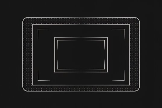 Geometric Frame Design: Layered Rectangles with Dotted Border Art
