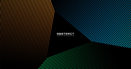 Colorful abstract background, overlap layer on dark space with triangle lines effect decoration. Modern graphic design element stripes style concept for web, art, flyer, card, or brochure cover