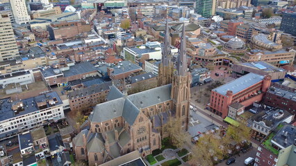 St. Catherine’s Cathedral Eindhoven Aerial View Netherlands