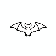 Simple Line Art Bat Illustration