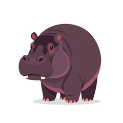 Fototapeta premium Cartoon hippopotamus illustration