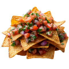 Mexican food tortilla chips with salsa