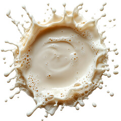 Milk splash pattern light beige isolated transparency