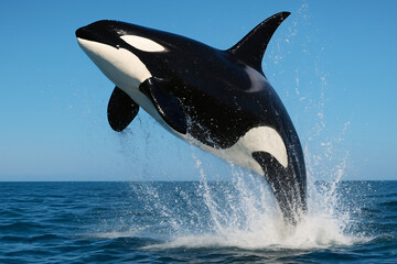 Obraz premium Orca's Majestic Leap