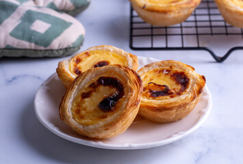 Typical Portuguese custard pies - 