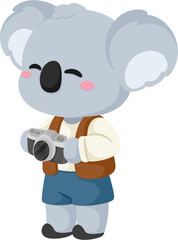 illustration koala cameraman character © Je