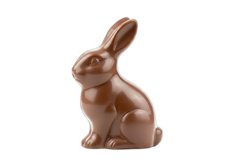 Chocolate Easter Bunny on White Background