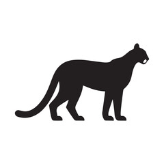 cougar vector silhouette clip art logo design illustration. cougar abstract icon collection