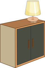 Small Storage Cabinet Vector Design