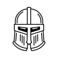 Simple Medieval Knight Helmet Icon