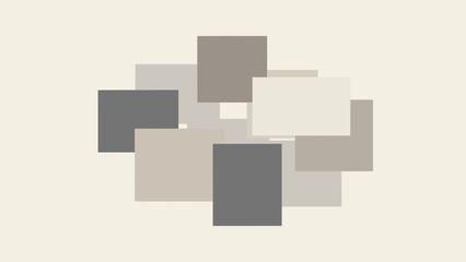 Obraz premium Overlapping squares in various shades of grey and beige.