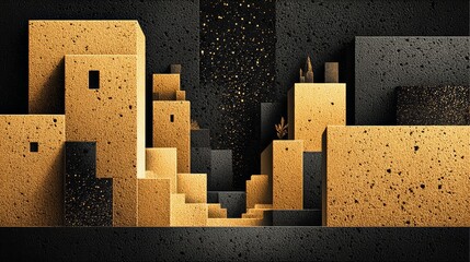 Cityscape with buildings made of wood and stone. The buildings are tall and narrow, with a lot of detail