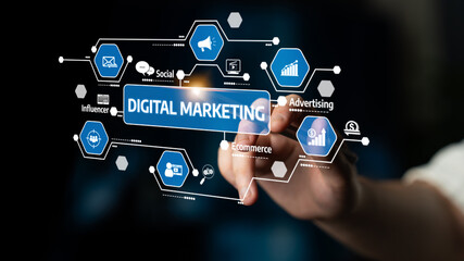 Explore the influence of digital marketing on modern business strategies through interactive visuals highlighting engagement metrics and growth opportunities. Tessel