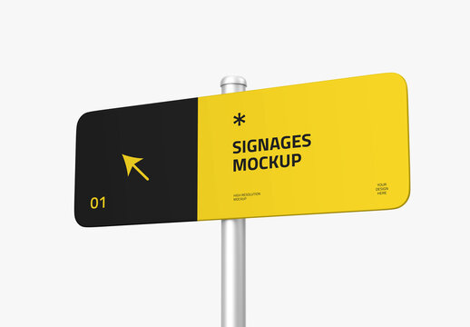 Direction Signages Mockup