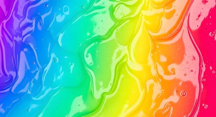 Colorful rainbow fluid art abstract background vibrant texture smooth gradient design liquid flow bright