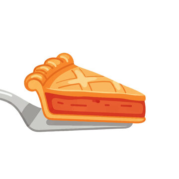 Delicious Slice of Pie on a Server Illustration.