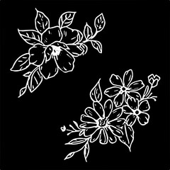 Obraz premium black and white flower