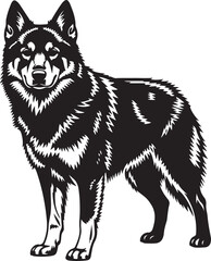 Fototapeta premium Sitting Dog Silhouette SVG – Elegant Canine Vector Design