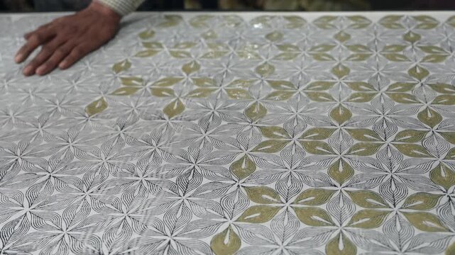 Bagru Hand Block Printing Process with Natural Dyes in Rajasthan 4K