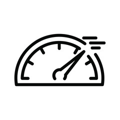 Fast Speedometer Line Icon