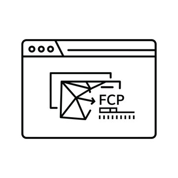 First Contentful Paint (FCP) Web Performance Metric Icon