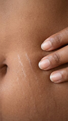 belly with stretch marks