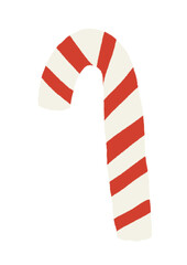 Red and White Candy Cane Illustration 