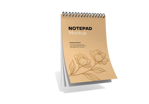 Floating Notepad Mockup Template