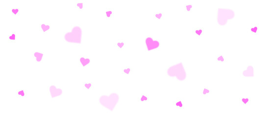 Cute Pink and Magenta Hearts Seamless Pattern Background for Valentine's Day or Love Concept