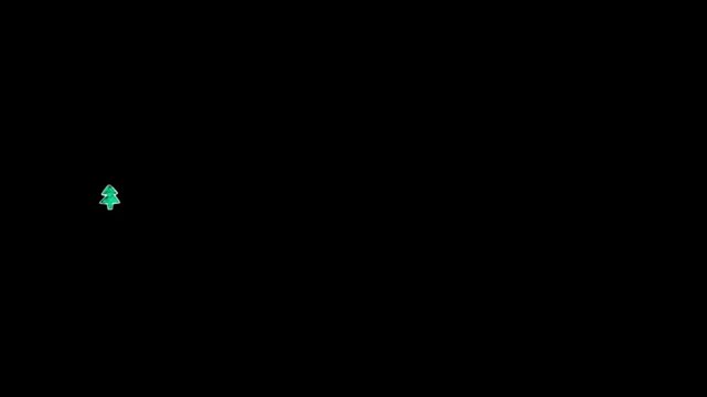 Hand Drawn Christmas Loading Bar Animation with Festive Tree.