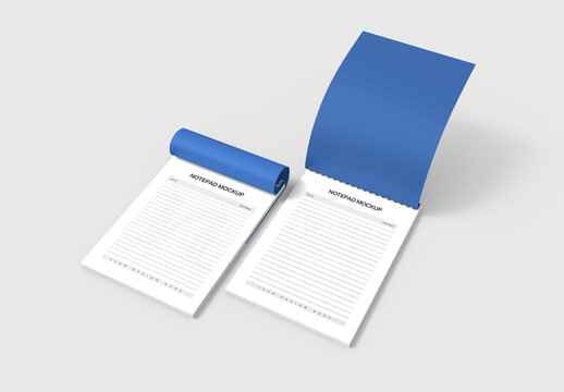 Two Spiral Notepad Mockup Template