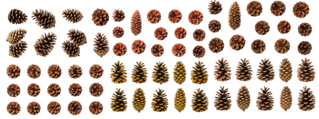Organized Pinecones Display – Holiday Stock Image for Christmas Designs